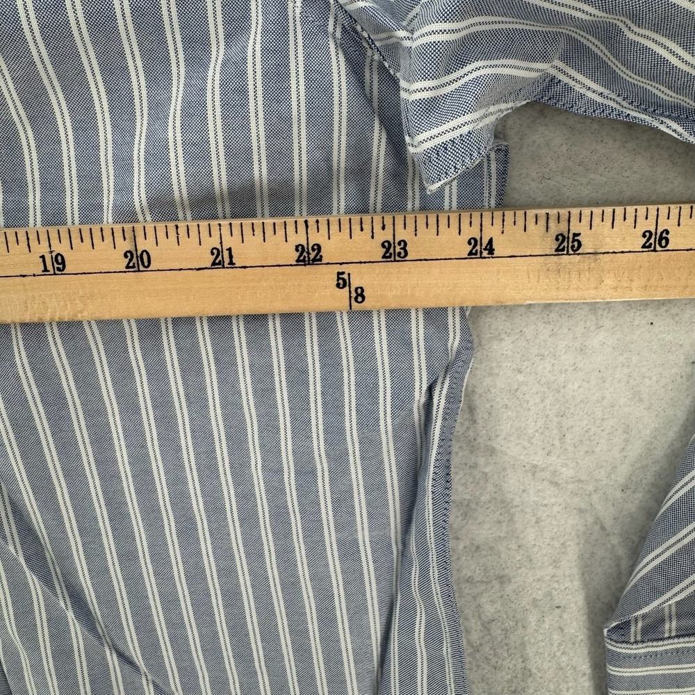 IZOD Varsity Oxford Shirt Mens XL‎ Slim Fit Blue White Stripe LS 17.5 34/35 NWT - Picture 5 of 8